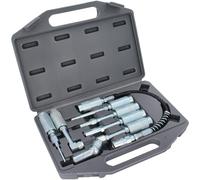 7 pièces, accessoires pour pistolet graisseur, adaptateur, kit extension, raccord coudé