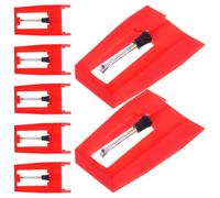 7 Pièces Aiguille de Remplacement Rouge en Plastique et Aluminium | Stylet pour Tourne-disque, Compatible Plusieurs Marques, Protège Vos Disques, Usage Maison et Dj