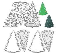 7 pièces arbre de Noël en métal découpes, AIFUDA joyeux arbre de Noël bricolage coupe pour gaufrage carte faisant du papier décoratif photo meurt Scrapbooking