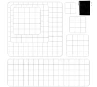 7 Pièces Bloc Tampon Encreur Acrylique, Blocs de Tampons en Acrylique Transparent avec Lignes Quadrillées, pour Album Scrapbooking décorations de Cartes Artisanales