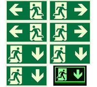 7 Pièces Blocs de Secours avec Film Réfléchissant en Polyéthylène Panneaux de Sécurité Issue de Secours SIGNALETIQUE DECHETS