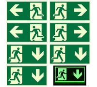 7 Pièces Blocs de Secours avec Film Réfléchissant en Polyéthylène, Panneaux de Sécurité, Issue de Secours