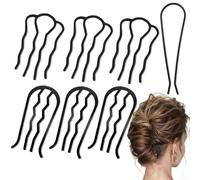 7 Pièces Cheveux Peignes Latéraux Métal Dents Cheveux Fourchette à Pince Bâton Pour Chignon Updo Cheveux En U Peignes Pour Vintage Coiffure Accessoires (Série cheveux fins)