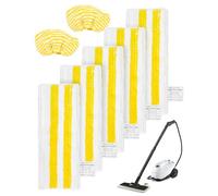 7 Pièces Chiffons de Rechange en Microfibre pour Kärcher SC2 SC3 SC4 SC5 Accessoires pour Nettoyeur Vapeur Karcher Easyfix SC Série Inclus 5 Serpillères et 2 Bonnettes