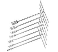 7 Pièces n T à Douille 8 à 19mm, Manche Ergonomique | Jeu de Clés à Douille, Sept Tailles Polyvalentes, Conception Profonde, pour Écrous et Boulons, Atelier Domestique, Mécanique