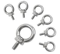 7 pièces de boulons à œillets M6, boulon à anneau, œillets à vis, filetage extérieur en acier inoxydable 304 boulon à œillet, pour boulon à œillet de fixation et de suspension