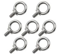 7 pièces de vis à anneau M10 en acier inoxydable 304, boulons à œillets à filetage extérieur, ronds, vis à anneau, pour boulons à œillets de fixation et de suspension