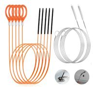7 Pièces Deboucheur Canalisation Brosse, Flexible Anticasse Collection Furet Deboucheur Canalisation 76 cm & Brosse de Nettoyage de 150 cm Nettoyeur d’Évier pour Cuisine, Douche, Baignoire et Tuyaux
