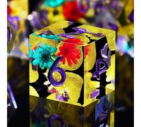 7 Pièces Dés Polyédriques 7 Die Dés D4 D6 D8 D10 D12 D20 D% Jeu De Dés Polyédriques Pour Donjons Et Dragons Dnd Rpg Mtg, Feuille Jaune[Z2077]