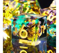 7 Pièces Dés Polyédriques 7 Die Dés D4 D6 D8 D10 D12 D20 D% Jeu De Dés Polyédriques Pour Donjons Et Dragons Dnd Rpg Mtg, Jaune & Violet Glenflower[Z2069]