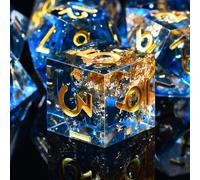 7 Pièces Dés Polyédriques 7 Die Dés D4 D6 D8 D10 D12 D20 D% Jeu De Dés Polyédriques Pour Donjons Et Dragons Dnd Rpg Mtg,Bleu Tranlucide