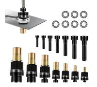 7 Pièces Écrous à tête de Rivet à Main, Convient au Kit de Tête de Rivet à Main M3 M4 M5 M6 M8 M10 M12, Acier Riveteuse Pneumatique Ecrou a Sertir
