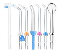 7 Pièces Embout de Irrigateur Buccal de Rechange, Haute Pression Accessoires de Buse pour Flossers à Eau, Jet Dentaire Remplacement Tips pour Waterpik Hydropulseur Dents Gencives
