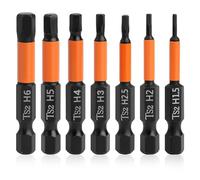 7 Pièces Embouts Tournevis Hexagonale,Embouts Visseuse Allen Magnétique à Choc Avec,Hex Queue Tournevis à Tête Triangulaire,Sept Tailles Différentes H1,5/H2/H2,5/H3/H4/H5/H6