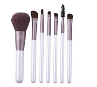 7 Pieces Ensemble De Pinceaux De Maquillage Tube En Aluminium Et Nylon Laine Ombre À Paupieres Fondation Poudre Cils Levre Maquillage Brosse Facile À Utiliser