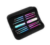 7 Pièces/Ensemble Outil D'extraction De Comédon De Bouton De Décapant De Points Noirs D'acier Inoxydable Kit De Retrait D'acné