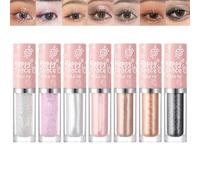 7 Pièces Fard a Paupiere Liquide avec Glitter, Ombre a Paupiere Liquide Séchage Rapide Rendu Couleurs élevé étanche Cadeaux pour Femmes, 7 Couleurs