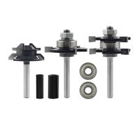 7 Pièces Fraise À Bois Coupe-Tenon 45 Degrés Scie Sauteuse Machine De Gravure Type T 3 Dents Coupe-Bois