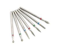 7 Pièces Fraise Diamantée Forets À Ongles Ensemble 3/32"embout De Manucure Électrique Accessoire Manucure Kit Forets Facile À Utiliser Pour Le Retrait Des Ongles En Acrylique Machine Foret