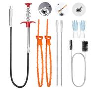 7 Pièces Furet Deboucheur Canalisation, Deboucheur Canalisation Professionnel 160 CM, Pince Telescopique avec Accessoires, pour Cuisine, Salle Bain, Égouts