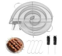 7 Pièces Générateur de fumée rond Ensemble,Générateur de Fumee Froide,Fumoir A Froid Pour Fumoir avec 2 brosse et 4 crochet,fumoir à viande pour grills bouilloire,fumoirs et fours fumoirs,réutilisable