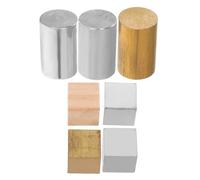 7 Pièces Groupe de Cubes Métalliques en Cuivre Fer Aluminium | Boîte Portable Incluse, Comparaison Visuelle des Densités, pour Classe, Laboratoire de Physique et Tests