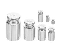 7 Pièces Jeu de Poids D’étalonnage en Acier Argenté 1g à 100g | Référence de Masse Précise, Finition Lisse, Usage Laboratoire et Atelier, pour Bijoutiers et Techniciens