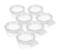 7 Pièces Mangeoire à Perroquet Détachable en Plastique Transparent | Design Amovible et Portable, Forme Adaptée au Bec, pour Balcons et Divers Emplacements