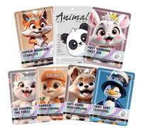 7 Pièces Masque Visage Enfant, Masque Visage Femme, Masque Hydratant Visage pour le Visage Convient Filles et Femmes