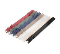7 Pièces Mécanisme de Reliure à 8 Trous en Plastique | Anneau Rond à Poussoir, Structure Spirale Plate, Résiste à Casse, pour Documents et Supports D'enseignement
