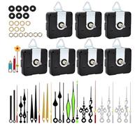 7 Pièces Mécanisme D'horloge, Kits De Mécanisme Horloge Murale, Mécanisme De Mouvement D'horloge Avec 10 Ensembles D'aiguilles D'horloge, Mécanisme Mouvement D'horloge Pour Remplacement Et Rechange