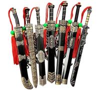 7 Pièces Mini Porte-clés pour Hommes Anciens avec Fourreau Motif Décoratif Porte-clés Modèle De Lame Non Coupée Collectionner Pendentif Clé Couteau Chin-Han