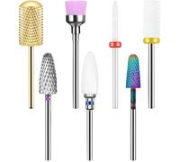 7 Pieces Nail Drill Bit Set - HEYMKGO Electric Nail Sander Bits for Conical and Conical Barrels Hard Metal PIECES DETACHEES CUISSON