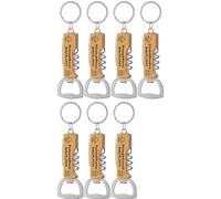 7 Pièces Ouvre-bouteilles en bois personnalisée, garçons de garniture Best Man Gifts for Wedding Bachelor Party, Cadeaux gravés pour père, grand-père, modèles personnalisés et texte.Multifonctionnel.