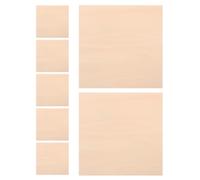 7 Pièces Panneau de Contreplaqué de Tilleul Brut, Lisse, Uniforme | Bois de Basswood Khaki, sans Nœuds, Résistant à Déformation, Débutant, pour Maquettes et Pyrogravure