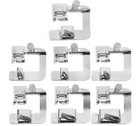 7 Pièces Pieds-de-biche de Couture en Métal Argenté, Remplaçables | Installation Facile, Usage sur Tissus Légers, Projets Vestimentaires, Accessoire Résistant, Lot de Pièces