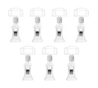 7 Pièces Pince à Étiquette de Prix en Acrylique, Clip Rotatif 360° | Double Pince, Plastique et Acrylique, pour Cartes et Plateaux, Usage en Restaurants, Foires et Marchés