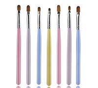 7 pièces pinceau ongle gel Ensemble de pinceaux à ongles Acrylique Nail Brush Kit Brosses et déco d'ongles gel UV pinceau nail art ongles