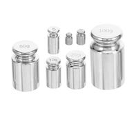7 Pièces Poids D’étalonnage en Grammes 1g à 100g pour Balances | Kit Acier Argenté, Usage Bijouterie et Banc D’atelier, Surface Lisse, Sept Masses