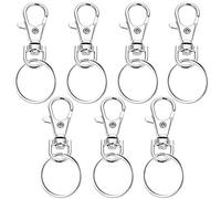 7 Pièces Porte-clés Rotatif, Anneaux Porte Clé, Mousqueton Porte Cléf, Crochet Porte Clef, Attache Porte-clés, pour Sac à Main DIY Décoration