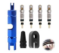 7 Pièces Presta Valve Cores Obus Valve Presta, Valves Tubeless Demonte ObusValve PrestaCores Adaptateur PrestaFrançais deValve de Vélo Outil ValveTubeless VTT pour la Réparation