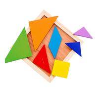 7 Pièces Puzzle De Tangram en Bois, Ensemble De Puzzle Tangram Classique, T-angram Puzzles Games pour E-nfants en Voiture Toy Et Cerveau Teaser pour Les E-NFANTS ET Adulte