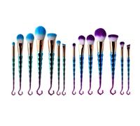 7 Pièces Queue De Sirène Diamant Pinceaux De Maquillage Ensemble Kit De Base Outil Cosmétique