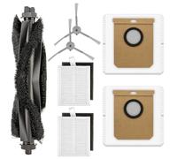 (7 pièces) Rechange Compatibles avec Eufy L60, L60 Hybrid, L60 SES, L50 SES, L50 Series Robot Vacuum, Kit D'accessoires, 1 Brosse à Rouleau, 2 Filtres HEPA, 2 Brosses Latérales, 2 Sacs à Poussière