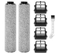 7 Pièces Rouleau de brosse de rechange et Filtre HEPA pour Tineco iFloor 3/Floor One S3 aspirateur humide et sec，2 rouleaux de brosse + 4 filtres + 1 brosse de nettoyage