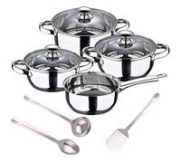 7 pièces San Ignacio en acier inoxydable + Set 3 pcs Ustensiles de cuisine en acier inoxydable