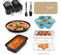 7 pièces sans BPA Ensemble d'accessoires pour Friteuses à Air pour Ninja AF300EU AF400EU, Tower T17088, 7.6L-9.5L de Friteuses à