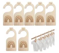 7 Pièces Séparateurs De Placard Pour Bébé En Bois,Diviseurs De Garde-Robe Bébédressing Bebe,Cintre Bébé,Ceintre Bebe,Organisation De Dressing De 0 À 24 Mois,Organisateurs De Vêtements Pour Bébé