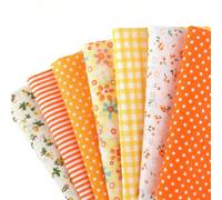 7 pièces/set de blocs de tissu imprimé en coton. Ces blocs de tissu pré-coupés sont utilisés pour le matelassage et la couture, ainsi que pour les accessoires de patchwork artisanal DIY 25x25cm,50x50c