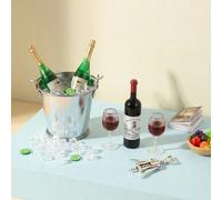 7 pièces/Set Mini Accessoires de Maison de Poupée - Bouteilles de Vin, Sets de Champagne, Meubles Miniatures à l'Échelle 1:6/1:12, Décorations Adaptées aux Cadeaux d'Halloween/Thanksgiving/Noël Comme 